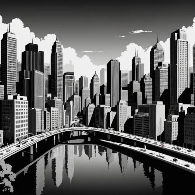 vector-black-white template 3